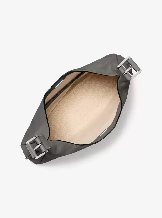 Nolita Große Hobo-Schultertasche aus Nubukleder