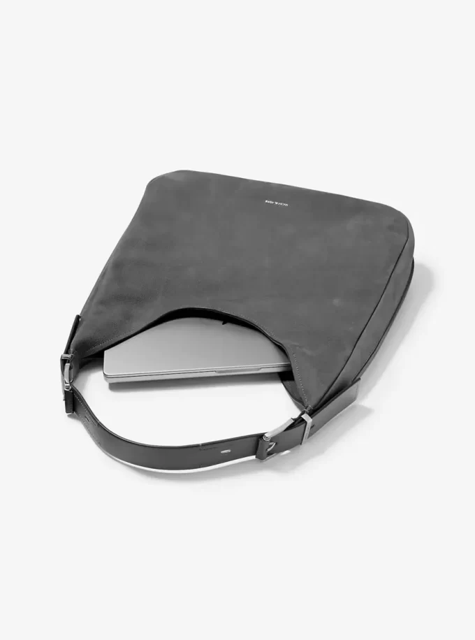 Nolita Große Hobo-Schultertasche aus Nubukleder