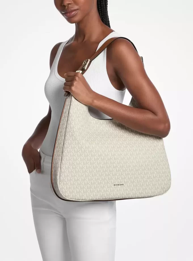 Nolita Große Hobo-Schultertasche mit charakteristischem Logo