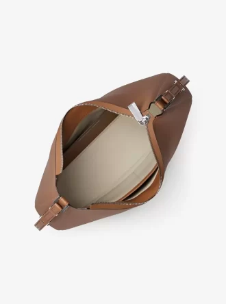 Nolita Schultertasche aus genarbtem Leder, mittelgroß