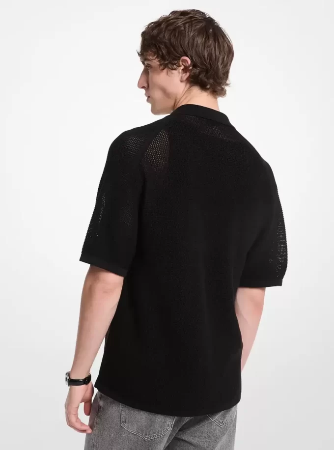 Offen gestricktes Baumwollhemd Offen gestricktes Baumwollhemd