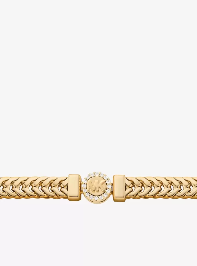 Pavé-Logo-Fuchsschwanz-Kettenhalskette