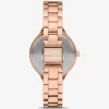 Pavé-Uhr in Roségold-Optik