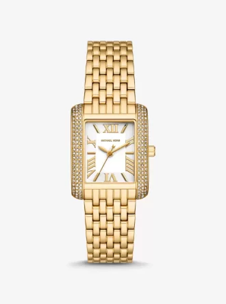 Petite Emery Pavé Gold-Tone Uhr
