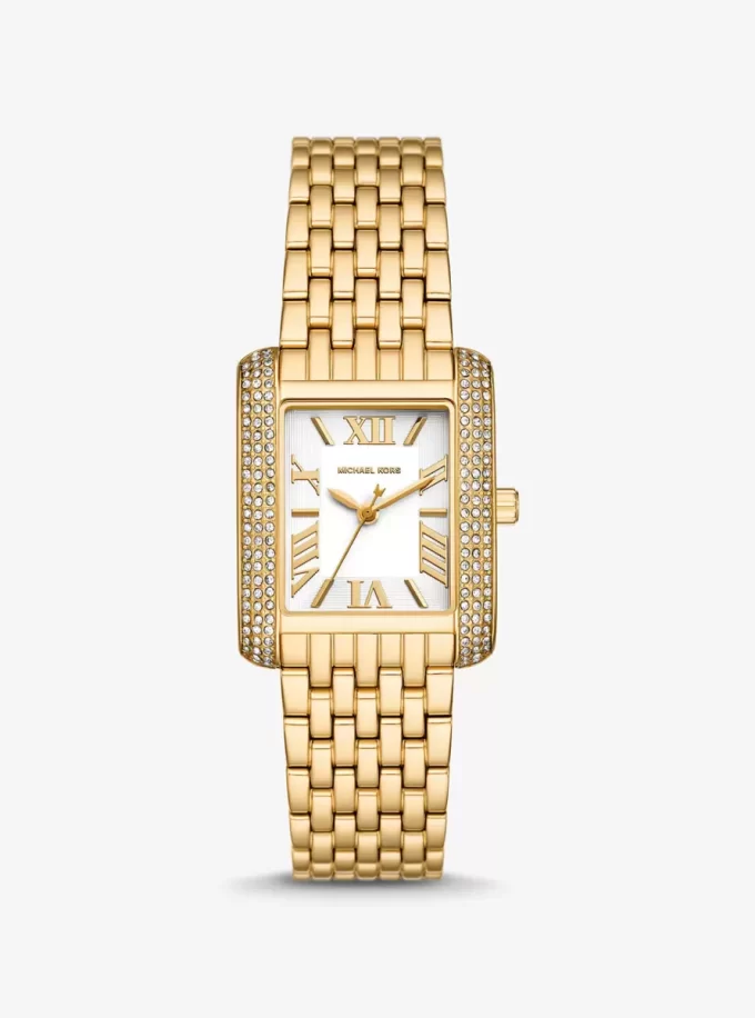 Petite Emery Pavé Gold-Tone Uhr