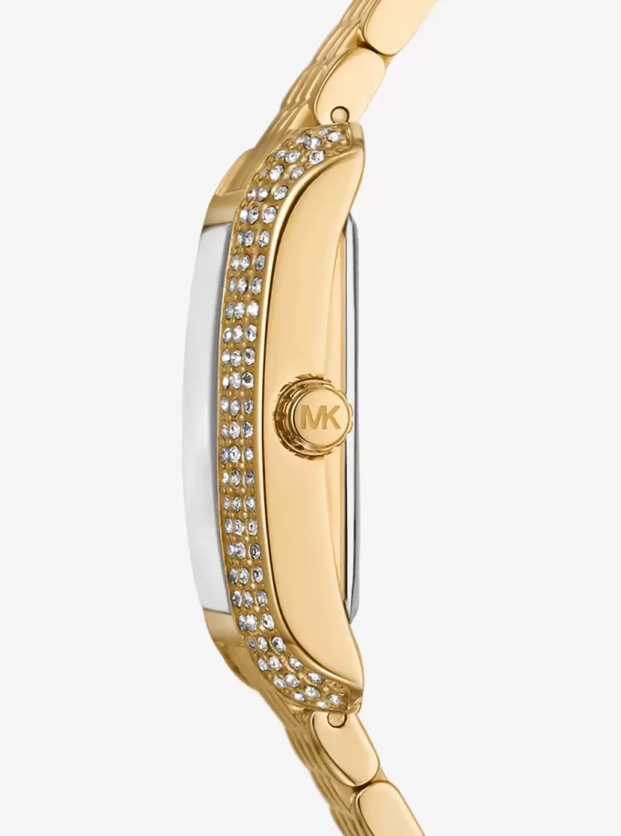 Petite Emery Pavé Gold-Tone Uhr