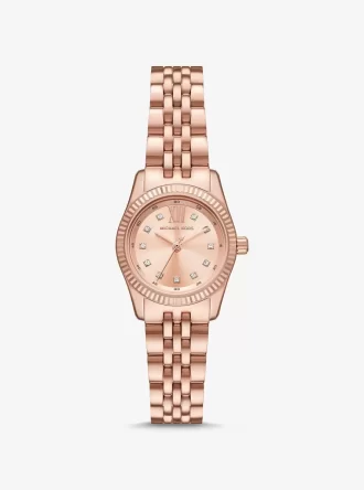 Petite Lexington Pavé-Armbanduhr in Roségold