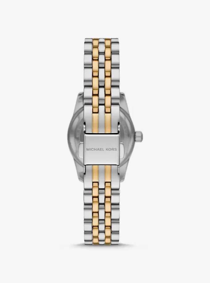 Petite Lexington Pavé Two-Tone-Armbanduhr