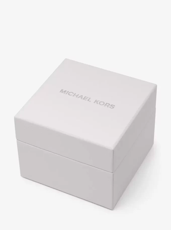 Petite Monroe Uhrenarmband-Set aus silberfarbenem und krokodilgeprägtem Leder