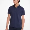 Poloshirt aus Baumwolle und Mesh-Kragen Poloshirt aus Baumwolle und Mesh-Kragen