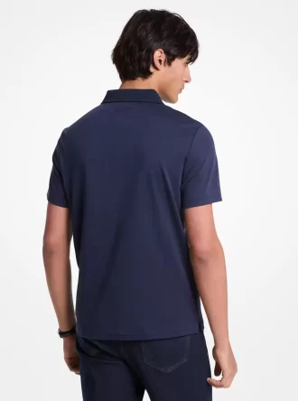 Poloshirt aus Baumwolle und Mesh-Kragen