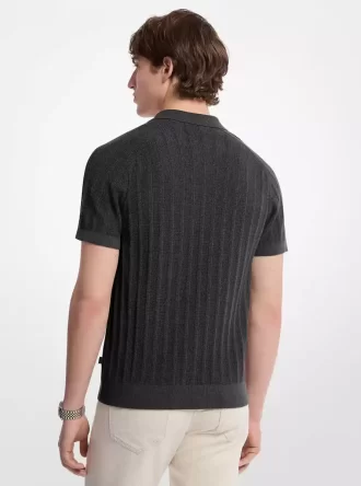 Poloshirt aus Baumwollstrick mit Reißverschluss