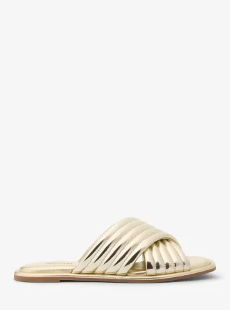 Portia Metallic Slide Sandale