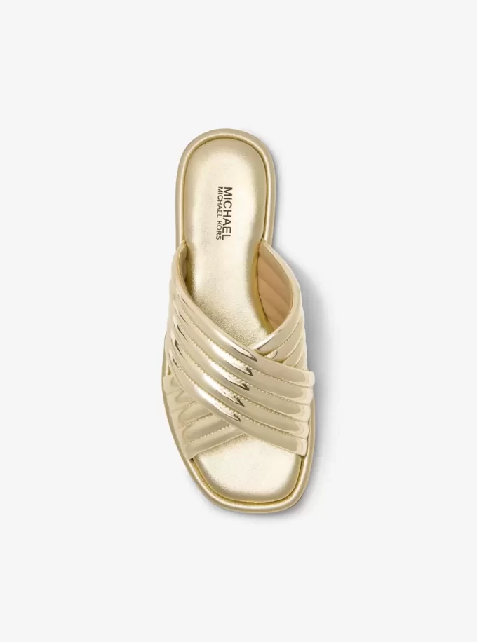 Portia Metallic Slide Sandale Portia Metallic Slide Sandale