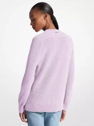 Pullover aus Baumwollmischgewebe mit geflochtenem Logo