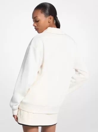 Pullover aus Baumwollmischgewebe mit gesticktem Logo