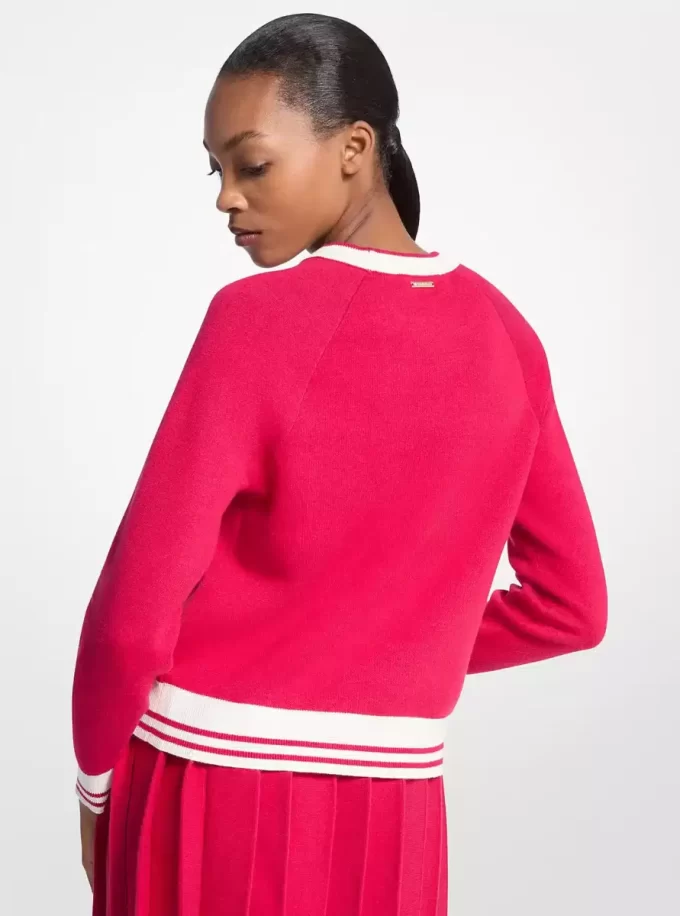 Pullover aus Baumwollmischgewebe mit Logo