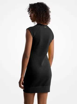 Raglanärmel-Logo-Jacquard-Strickkleid