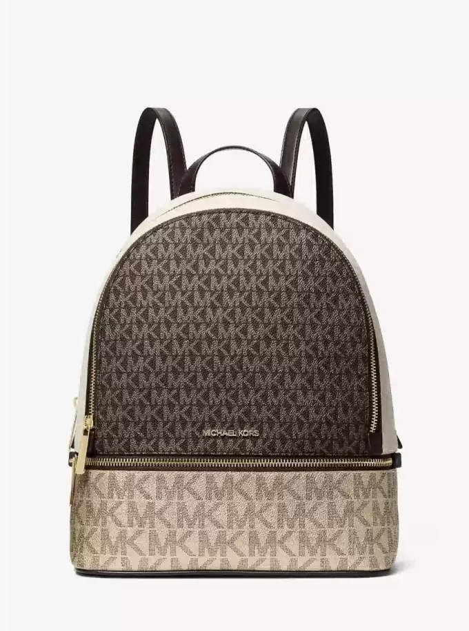Rhea Medium Metallic Signature Logo Rucksack