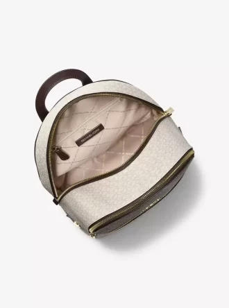 Rhea Medium Metallic Signature Logo Rucksack