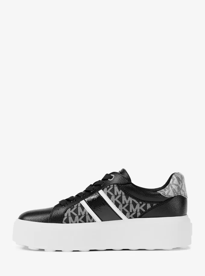 Romey Signature Logo Stripe Plateau-Sneaker
