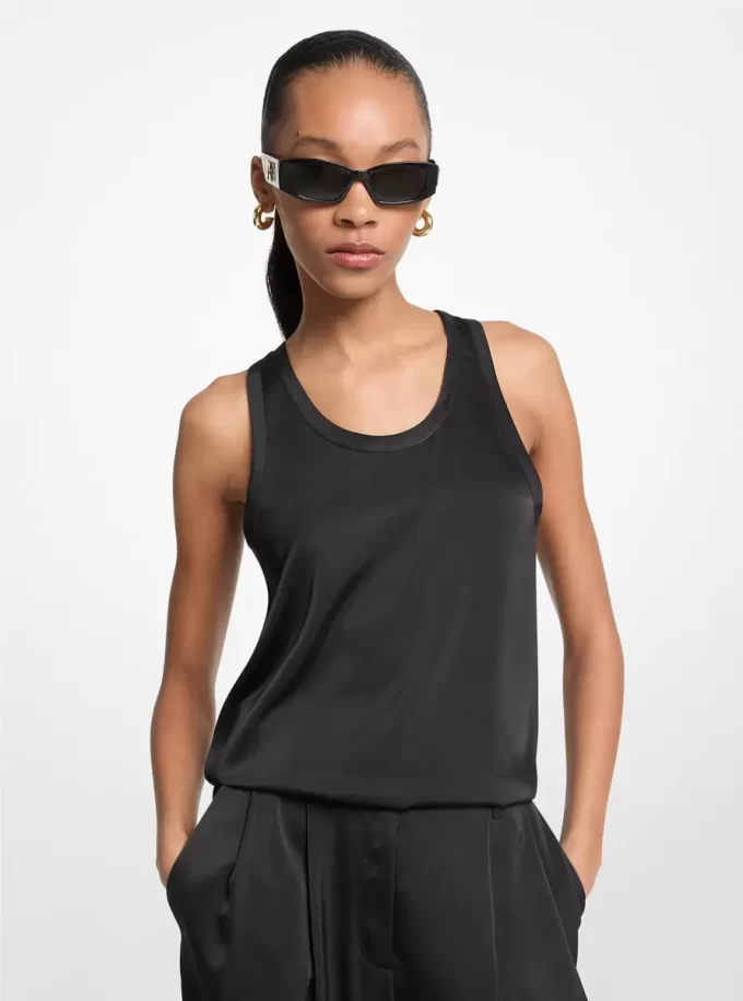 Satin-Tanktop mit Racerback