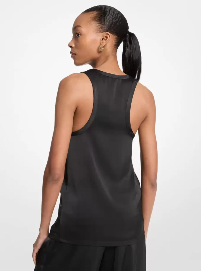 Satin-Tanktop mit Racerback