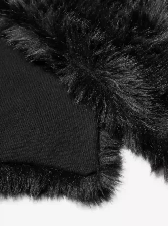 Schal aus Kunstpelz und Wolle