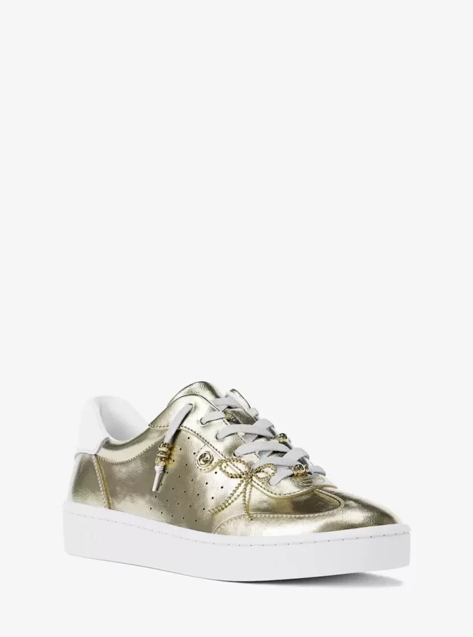 Scotty Sneaker aus verziertem Metallic-Leder Scotty Sneaker aus verziertem Metallic-Leder
