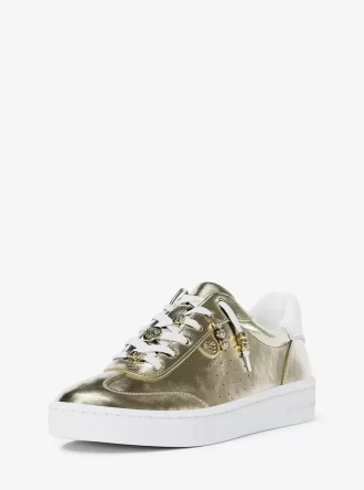 Scotty Sneaker aus verziertem Metallic-Leder