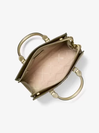 Sheila Medium Metallic Satchel