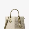 Sheila Medium Two-Tone Metallic Signature Logo Satchel Sheila Medium Two-Tone Metallic Signature Logo Satchel