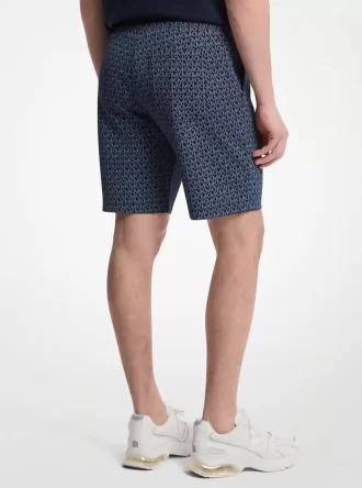 Shorts aus Baumwollmischgewebe mit charakteristischem Logo