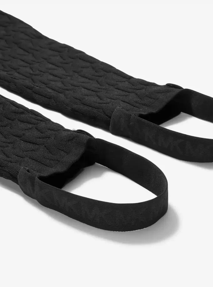 Ski-Steigbügelleggings mit Logo-Prägung aus Jacquard-Gewebe