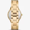 Slim Runway Gold-Tone Curb-Link Uhr