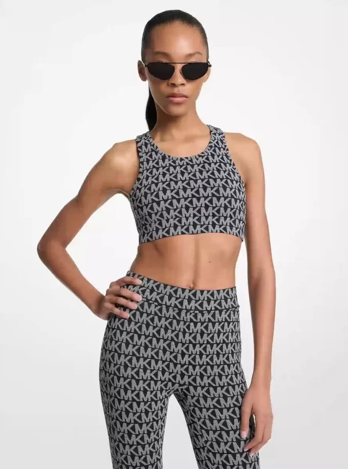 Sport-BH aus Stretch-Nylon mit Logo Sport-BH aus Stretch-Nylon mit Logo