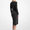 Stretch-Wickelkleid aus mattem Jersey