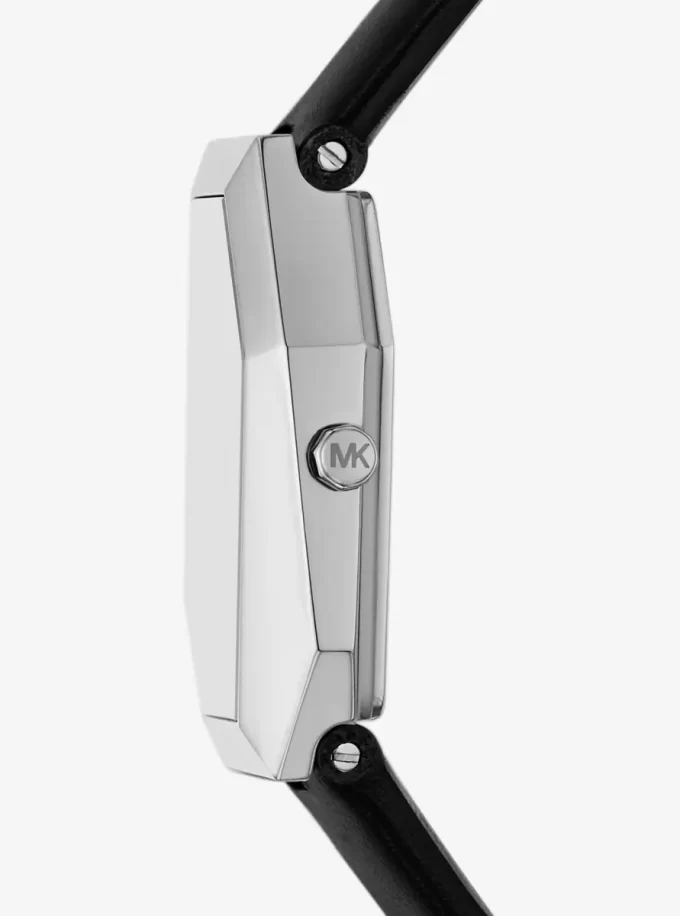 Suri Uhr in Silberoptik und Leder