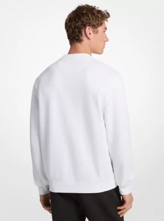 Sweatshirt mit Grafiklogo aus Baumwollmischgewebe, Rundhalsausschnitt