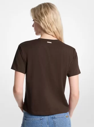 T-Shirt aus Bio-Baumwolle mit Logoverzierung