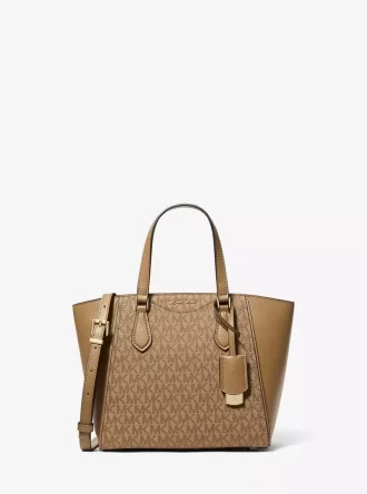 Taryn Kleine wandelbare Umhängetasche mit charakteristischem Logo und Leder