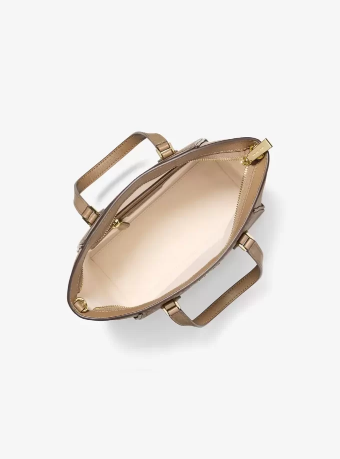 Taryn Kleine wandelbare Umhängetasche mit charakteristischem Logo und Leder