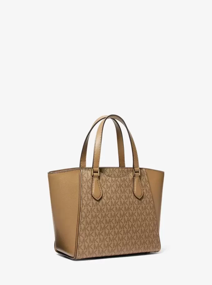 Taryn Kleine wandelbare Umhängetasche mit charakteristischem Logo und Leder