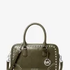Thompson Medium Distressed Studded Satchel