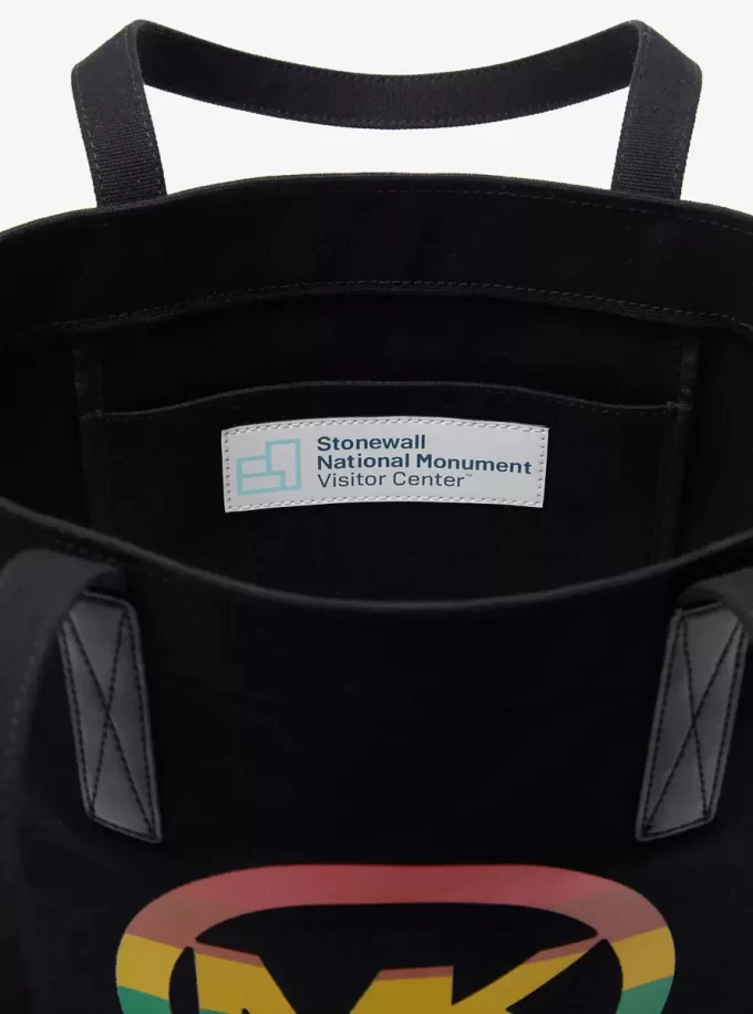 Tragetasche aus Baumwolle mit PRIDE-Regenbogenlogo Tragetasche aus Baumwolle mit PRIDE-Regenbogenlogo