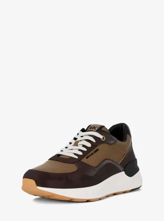 Trevor Sneaker aus Leder und Kordel-Twill