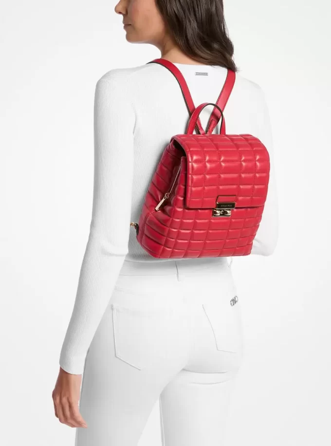 Tribeca kleiner gesteppter Lederrucksack