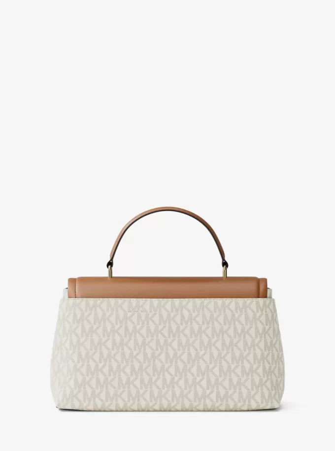 Tribeca Medium Signature Logo Satchel Tribeca Medium Signature Logo Satchel