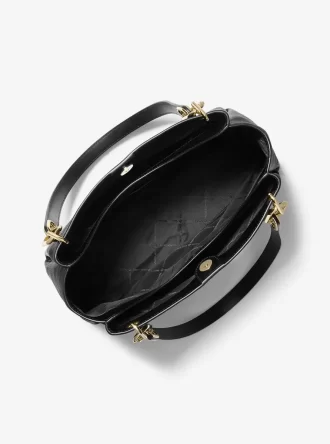 Trisha Große Schultertasche aus genarbtem Leder