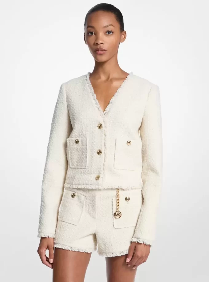 Tweedjacke mit Wimpernmuster